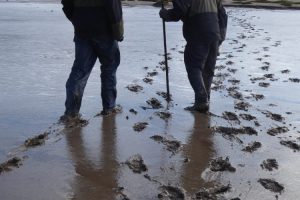 Walking across the mudflats by the R Nith The Fresh and the Salt - Ann Lingard, UK